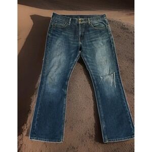 Levi's 527 Jeans Men's 36x30 Blue Denim Bootcut Cowboy Western Distressed